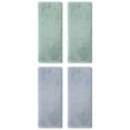thumbnail image 1 of Unique Bargains 4 Pack Cotton Hand Towels Absorbent Towel Set Light Grey/Light Green, 1 of 5