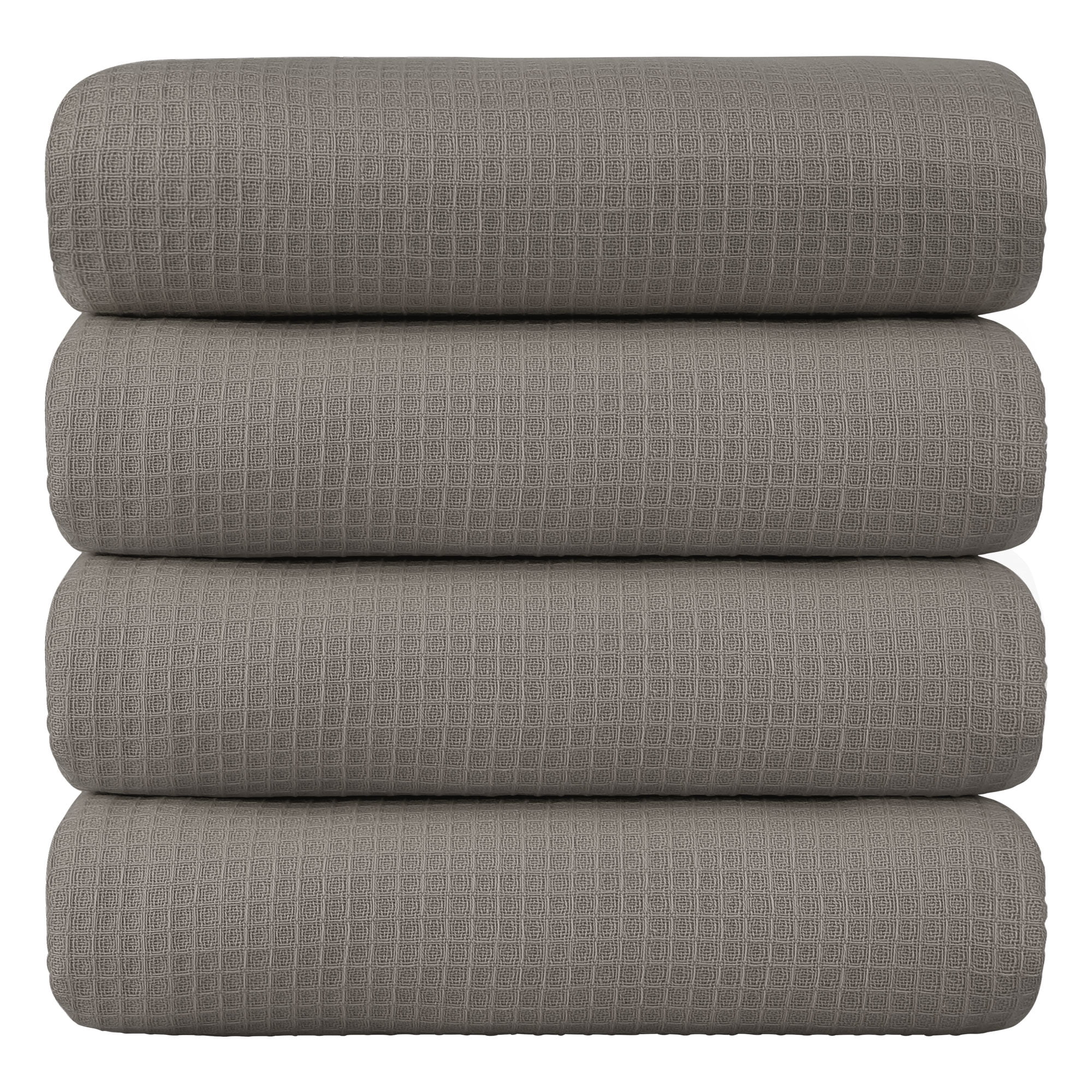 Unique Bargains 4Pack Cotton Waffle Weave Absorbent Bath Towels 27" x