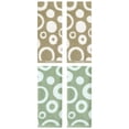 thumbnail image 1 of Unique Bargains 4 Pack Cute Round Geometric Pattern Hand Towel Cotton Towel Green/Brown, 1 of 5