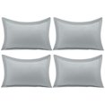 thumbnail image 1 of Unique Bargains 4-Pack Envelope Closure Pillow Sham No Zipper King Light Grey, 1 of 8