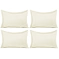 thumbnail image 1 of Unique Bargains 4-Pack Envelope Closure Pillow Sham Beige Standard(20"x26"), 1 of 8