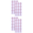 thumbnail image 1 of Unique Bargains 4 Pack Kitchen Towels Classic Plaid 100% Cotton Quick Dry Red 25" x 15", 1 of 6