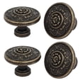 thumbnail image 1 of Unique Bargains 4 Pack Metal Drawer Cabinet Handles Knobs Bronze Tone Finish, 1 of 5