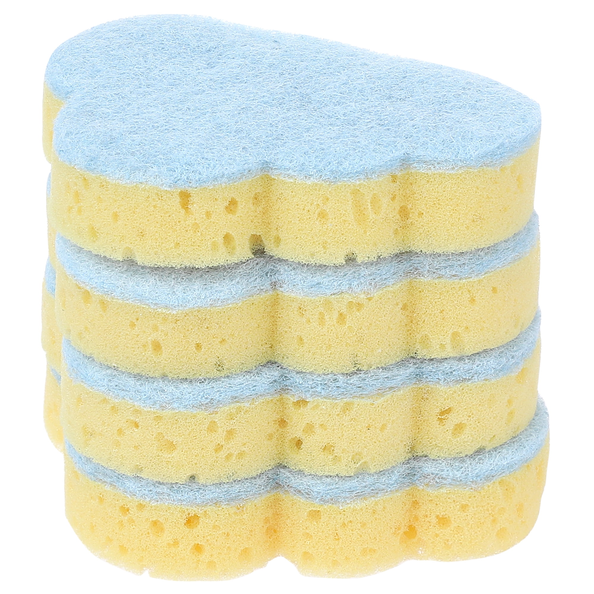 Unique Bargains 4 Pack Scrub Sponge Cloud Shape Sponges Blue