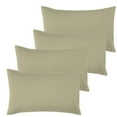 thumbnail image 1 of Unique Bargains 4-Pack Solid Microfiber Pillowcases Khaki Queen(20"x30"), 1 of 8