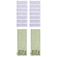 thumbnail image 1 of Unique Bargains 4 Pack Striped Solid Hand Towel Green/Light Purple 14"x30"/13"x29", 1 of 5