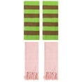 thumbnail image 1 of Unique Bargains 4 Pack Tassels Cotton Hand Towel for Bathroom Pink/Green Brown, 1 of 5