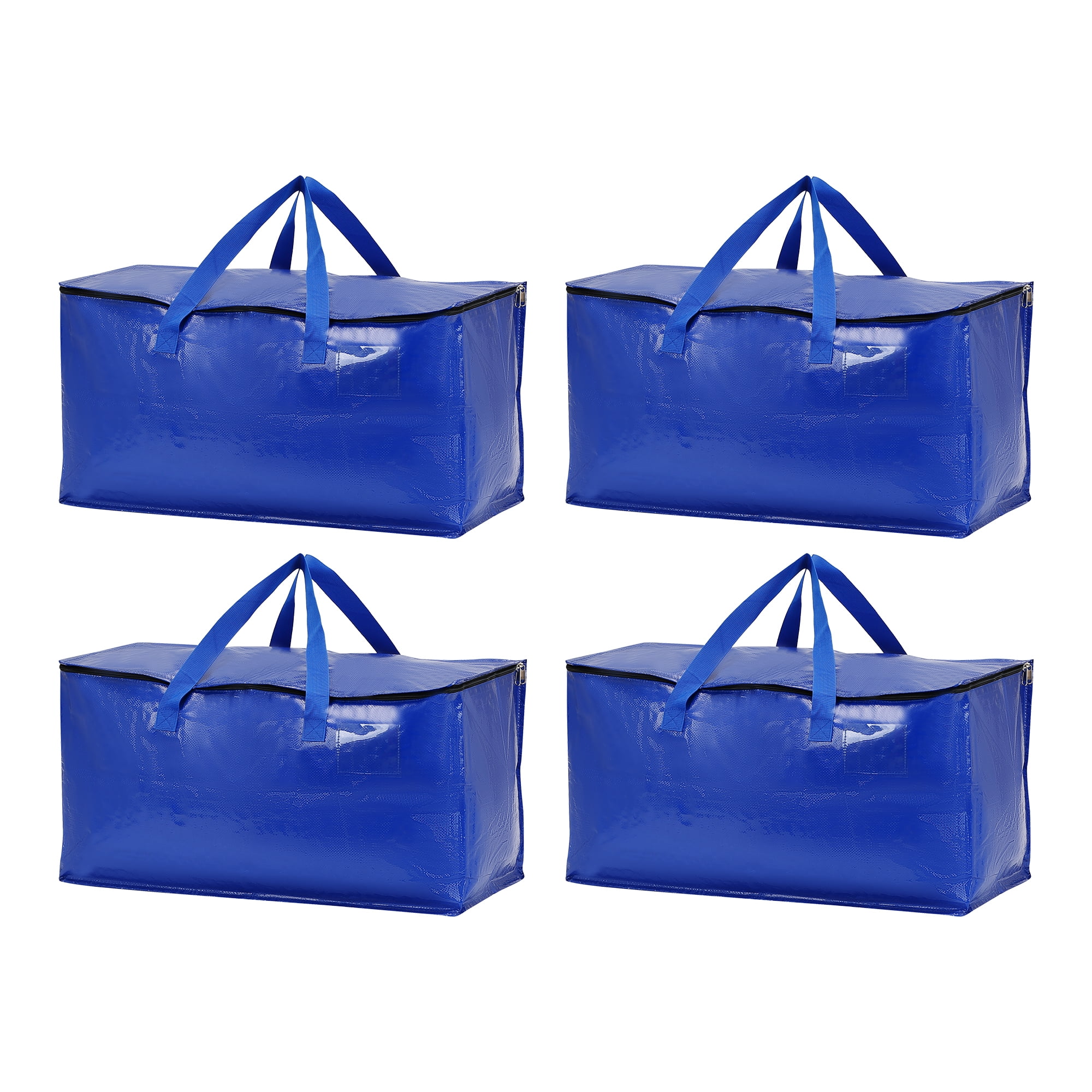 Unique Bargains 4 Packs Clothes Storage Bags Moving Bags Blue 27*14*14in
