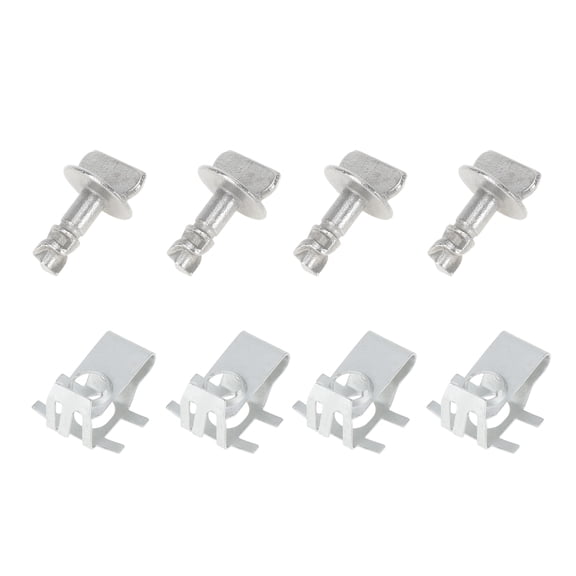 Unique Bargains 4 Pair Engine Cover Retainers for Ford F150 Explorer Flex Taurus for Lincoln Mark LT MKS MKX MKT Protective Shield Thumb Pins with Screws Nut Fastener No.W716006-S439/BB5Z-00817-A