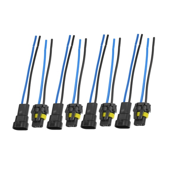 Unique Bargains 4 Pair Universal 9006 Car LED Bulb Socket Auto Male Female Wiring Harness Connector Pigtail Plug