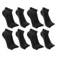 thumbnail image 1 of Unique Bargains 4 Pairs Half Finger Five Toe Socks Unisex Non Slip Daily Fit Finger Socks Black, 1 of 7