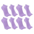 thumbnail image 1 of Unique Bargains 4 Pairs Half Finger Five Toe Socks Unisex Non Slip Daily Fit Finger Socks Purple, 1 of 7