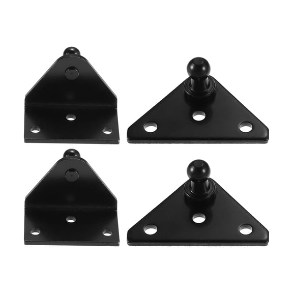 Unique Bargains 4 Pcs 10mm Car Ball Studs Mounting Brackets for Gas Strut Shock Spring Prop Lift Support Black