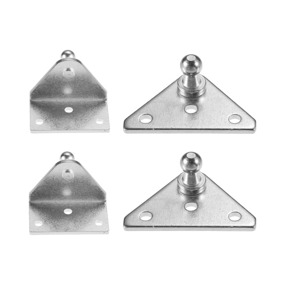 Unique Bargains 4 Pcs 10mm Car Ball Studs Mounting Brackets for Gas Strut Shock Spring Prop Lift Support Silver Tone