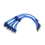 Unique Bargains 4 Pcs 12" Long Male to 2 Female RCA Splitter Adapter Audio Y Cable for Car