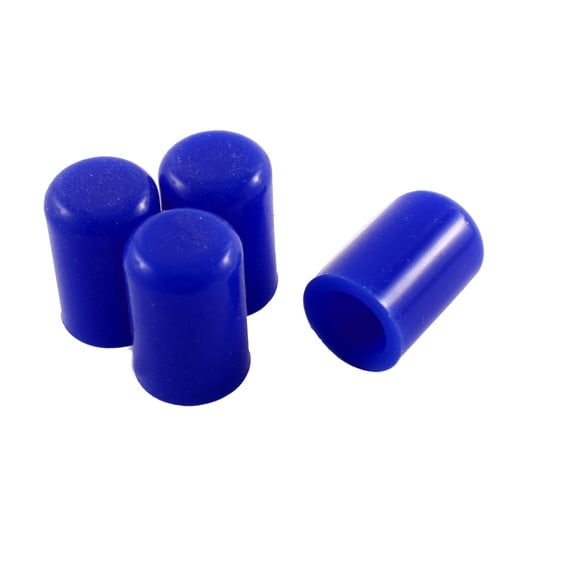 Unique Bargains 4 Pcs 24mm Blue Silicone Blanking Cap Intake Vacuum Hose End Bung Plug