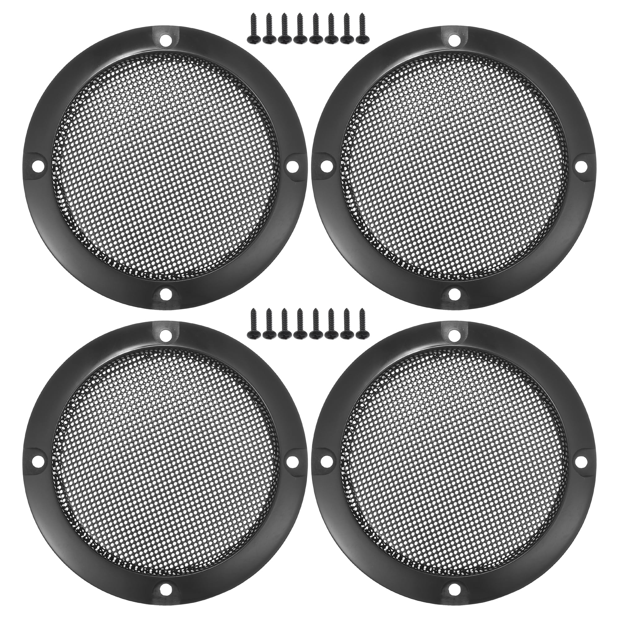 Unique Bargains 4 Pcs 3" Car Speaker Grills Cover Mesh Round 3 Inch