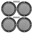 thumbnail image 1 of Unique Bargains 4 Pcs 3" Car Speaker Grills Cover Mesh Round 3 Inch Audio Subwoofer Guard with Screws Iron Bright Black, 1 of 6