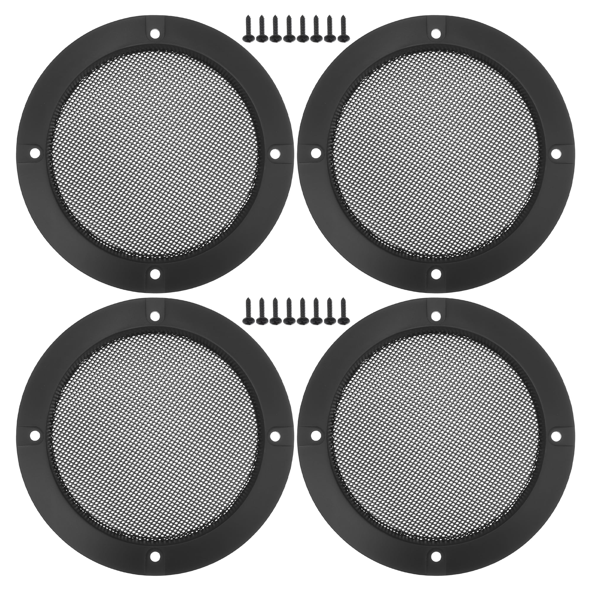 Unique Bargains 4 Pcs 3" Car Speaker Grills Cover Mesh Round 3 Inch