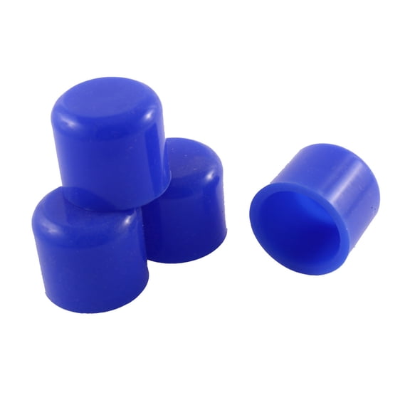 Unique Bargains 4 Pcs 32mm 1.3" Blue Silicone Blanking Cap Intake Hose End Bung Plug for Car