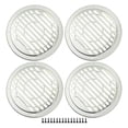 thumbnail image 1 of Unique Bargains 4 Pcs 4.5" Car Speaker Grills Cover Round 4.5 Inch Audio Subwoofer Protector with Screws ABS Silver Tone, 1 of 6