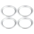 thumbnail image 1 of Unique Bargains 4 Pcs 4" Subwoofer Speaker Rings Cover Spacers Decorative Circle Without Mesh Grille ABS Silver Tone, 1 of 8