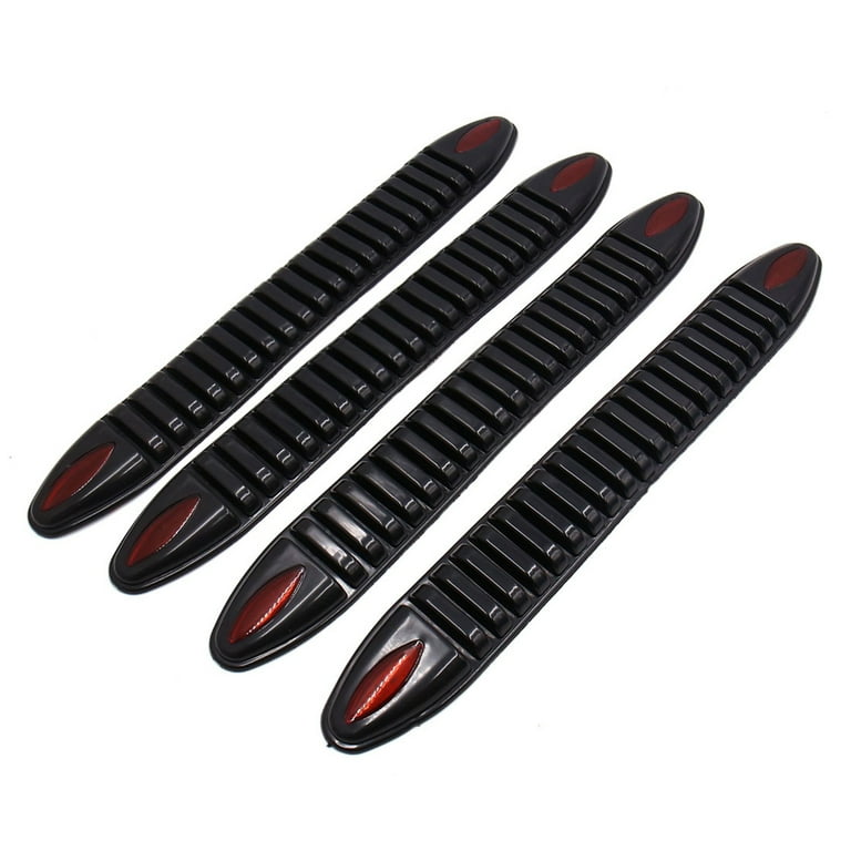 Unique Bargains 4 Pcs 400 x 50mm Rubber Self Adhesive Car Bumper Guard Protector Sticker Strip