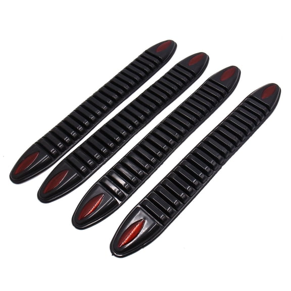 Unique Bargains 4 Pcs 400 x 50mm Rubber Self Adhesive Car Bumper Guard Protector Sticker Strip