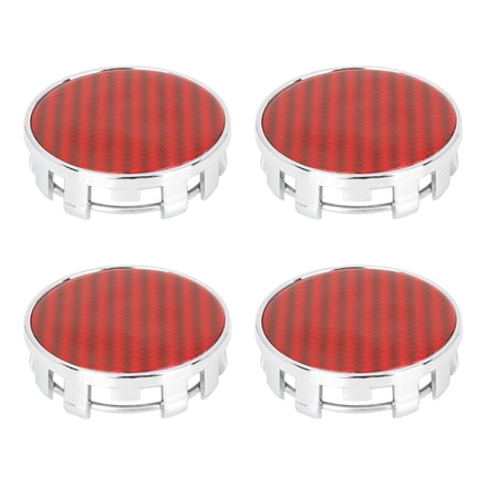 Unique Bargains 4 Pcs 54mm 9 Lugs Universal Silver Tone Auto Car Wheel Tyre Center Hub Caps Carbon Fiber Pattern