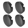 thumbnail image 1 of Unique Bargains 4 Pcs 58mm 4 Clips Vehicle Wheel Rim Hub Center Caps Cover with Black Carbon Fiber Pattern Sticker Black, 1 of 6