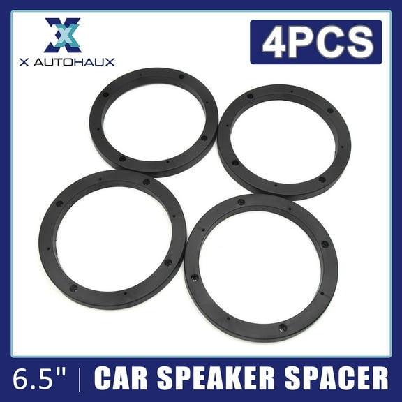 Unique Bargains 4 Pcs 6.5" 15mm Depth Car Speaker Spacer Ring Adapter Bracket Extender Holder