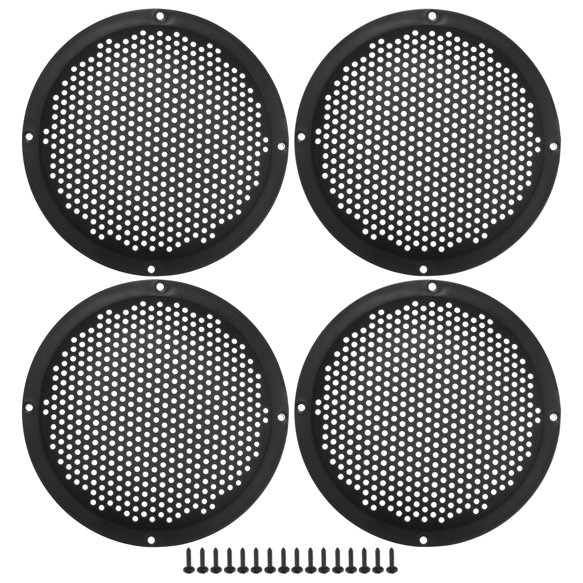 4-Pack 8 Inch Universal Car Subwoofer Speaker Grills - Mesh Cover Protector Black
