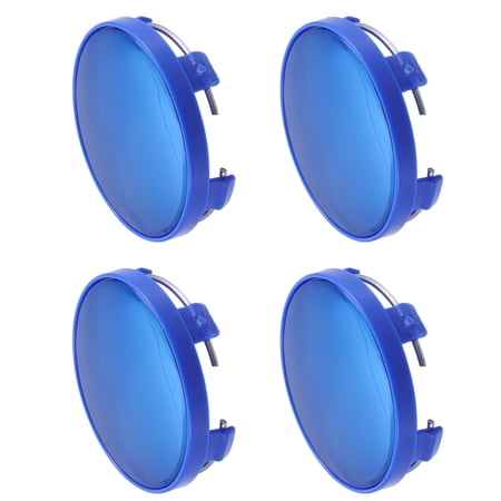 Unique Bargains 4 Pcs 60mm 5 Clips Car Wheel Rim Hub Center Caps Cover with Blue Sticker Blue