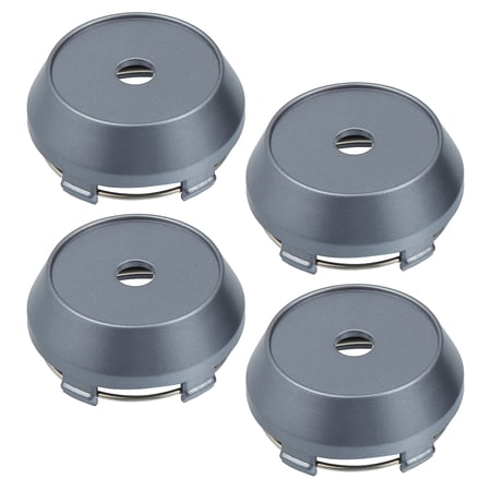 Unique Bargains 4 Pcs 60mm Dia 5 Clips Wheel Tyre Center Hub Caps Covers for Vehicle Gray
