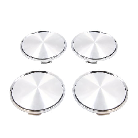 Unique Bargains 4 Pcs 63mm Dia 4 Clips Wheel Tyre Center Hub Caps Protector Silver Tone for Cars