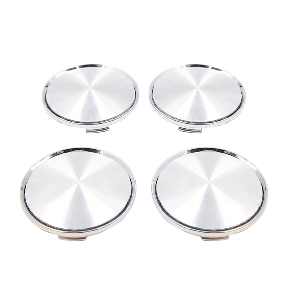Unique Bargains 4 Pcs 63mm Dia 4 Clips Wheel Tyre Center Hub Caps Protector Silver Tone for Cars