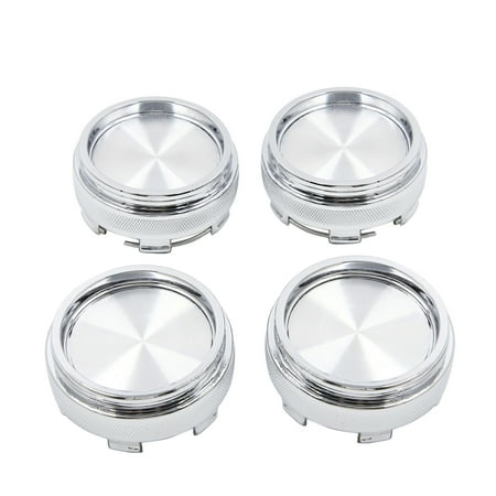 Unique Bargains 4 Pcs 66mm Dia 6 Clips Cars Wheel Tyre Center Hub Caps Protectors Silver Tone