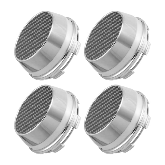 Unique Bargains 4 Pcs 66mm Outer Diameter 6 Clips Car Wheel Tyre Center Hub Caps Covers with Sticker Silver Tone