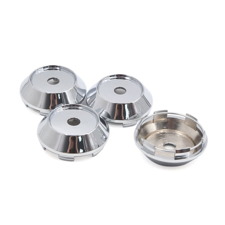 Unique Bargains 4 Pcs 67mm Dia 6 Lugs Auto Car Tire Wheel Rim Center Hub Caps Cover Silver Tone
