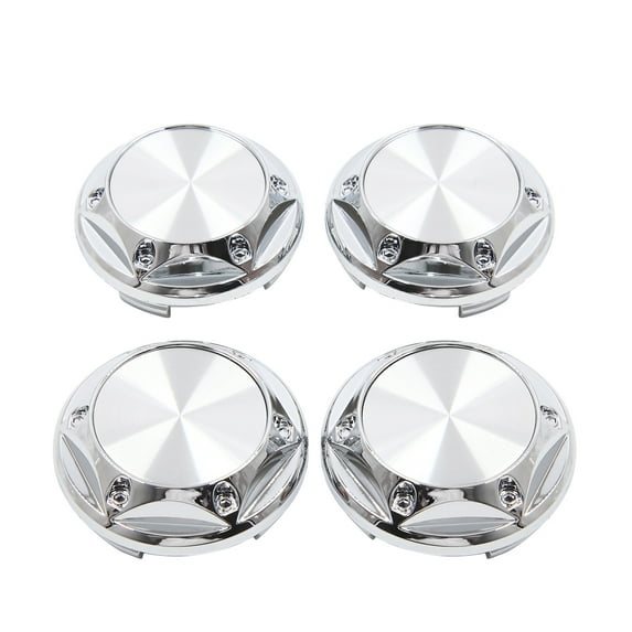 Unique Bargains 4 Pcs 68mm Dia 4 Clips Car Wheel Tyre Center Hub Covers Protector Silver Tone