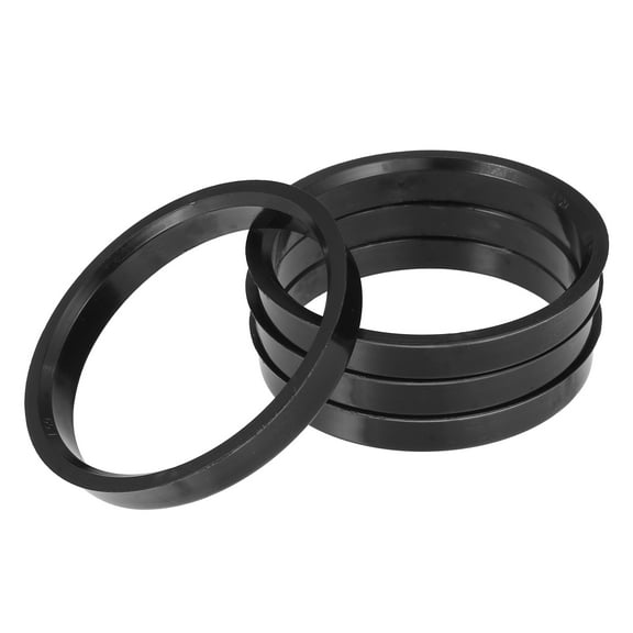 Unique Bargains 4 Pcs 72.6mm to 65.1mm Universal Car Hub Centric Rings Black