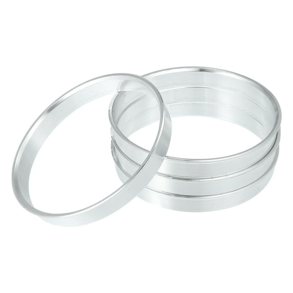 Unique Bargains 4 Pcs 73.1mm to 70.6mm Universal Car Hub Centric Rings Silver Tone