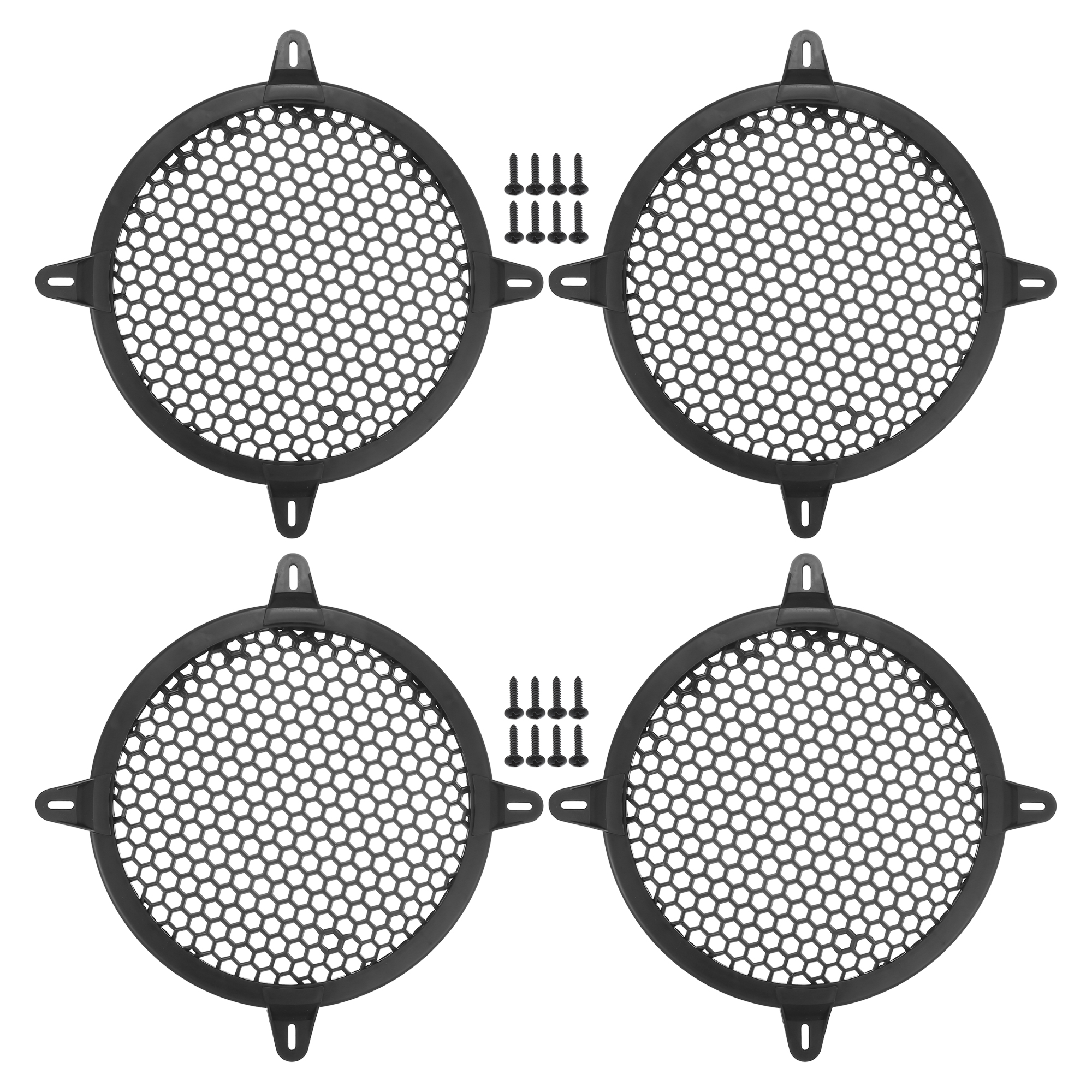 Unique Bargains 4 Pcs 8" Car Speaker Grills Cover Mesh 8 Inch Audio