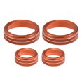 thumbnail image 1 of Unique Bargains 4 Pcs AC Climate Control Knob Rings Compatible for Ford Maverick 2022 2023, Durable Aluminum Alloy Interior Air Conditioning Knob Ring Cover Trim Orange, 1 of 7