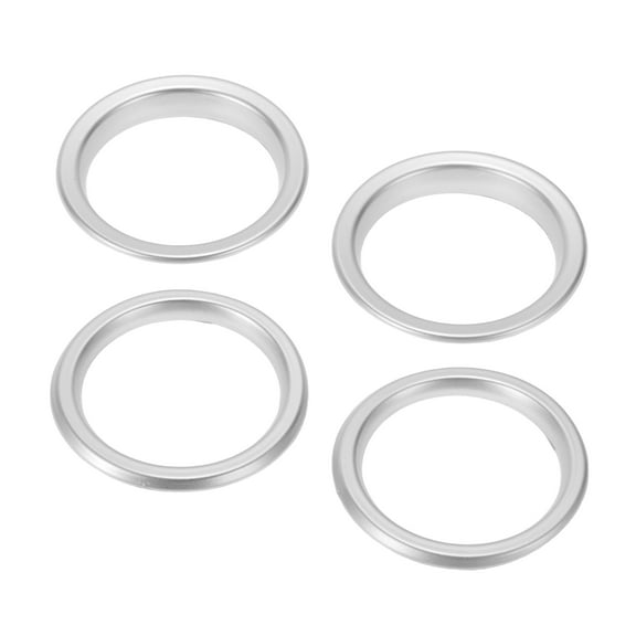 Unique Bargains 4 Pcs AC Vent Dashboard Decoration Rings for Jeep Wrangler JL JLU 2018-2020 Air Conditioner Air Outlet Vent Cover Ring Decoration Plastic Silver Tone
