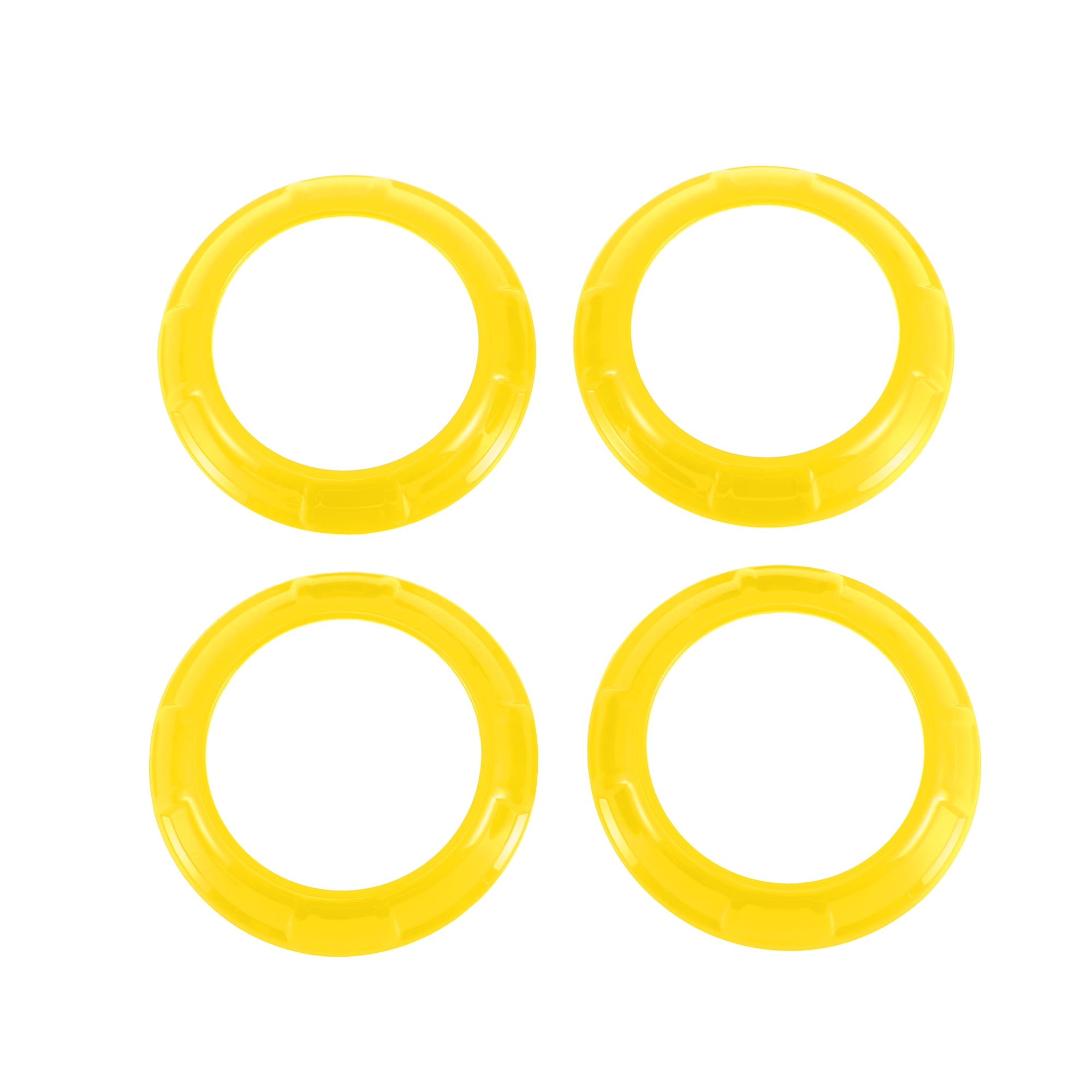 4 Pcs Yellow ABS AC Vent Trim Rings For Jeep Wrangler JK & JKU (2011-2017) - Dashboard Decoration & Scratch Cover