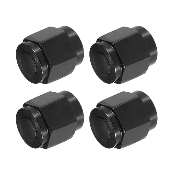 Unique Bargains 4 Pcs AN4 Universal Female Flare Cap Port Plug Block Off Fitting Nut Adapter Black