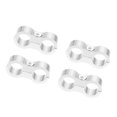 thumbnail image 1 of Unique Bargains 4 Pcs AN4 Vehicle Hose Separator Clamp Fuel Line Connector for Oil Fuel Hose Silver Tone, 1 of 5