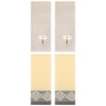 thumbnail image 1 of Unique Bargains 4 Pcs Absorbent Floral Hand Towels Light Brown/Yellow 13" x 30"/13" x 29", 1 of 5