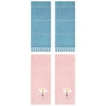 thumbnail image 1 of Unique Bargains 4 Pcs Absorbent Hand Towels Pink/Blue 13" x 30"/14" x 30", 1 of 5